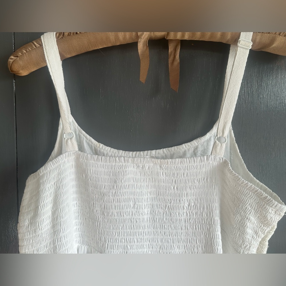 NWOT. size M. For The Republic. White Lace Tiered Boho Maxi Dress - Picture 7 of 11